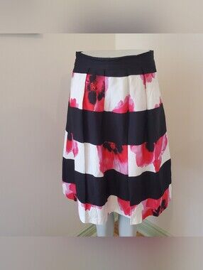 Striped Floral Summer Skirt